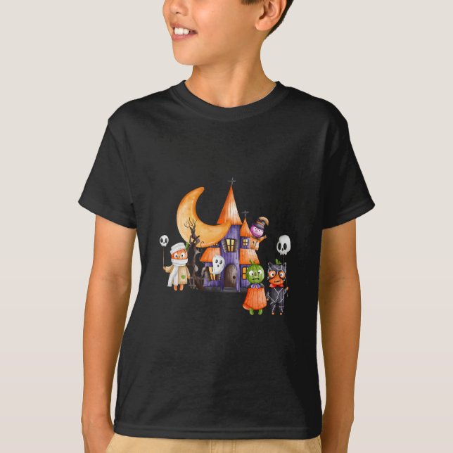 T-shirt Joyeux enfants d'Halloween (Devant)