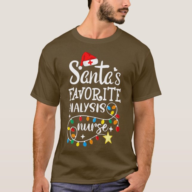 T-shirt Joyeux équipage de l'infirmière de Noël - Santas F (Devant)