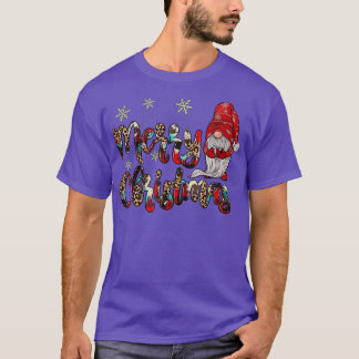 T-shirt Joyeux et Bright gnomes lumières de noël mas Lover