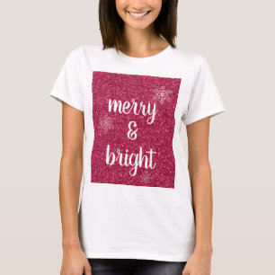 T-shirt Joyeux et brillant Noël Snowflakes Parties scinti