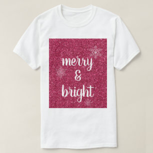 T-shirt Joyeux et brillant Noël Snowflakes Parties scintil
