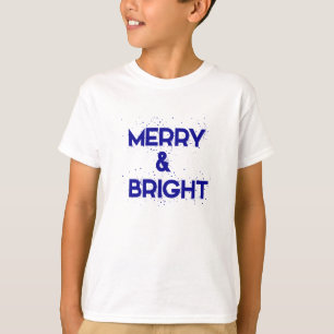 T-shirt Joyeux et lumineux avec des flocons de neige