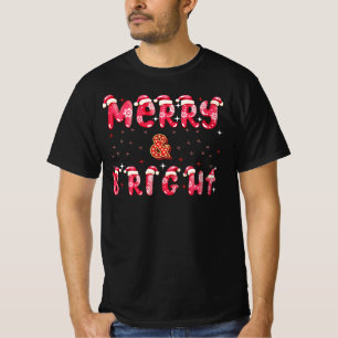 T-shirt Joyeux et lumineux Noël moderne Noir