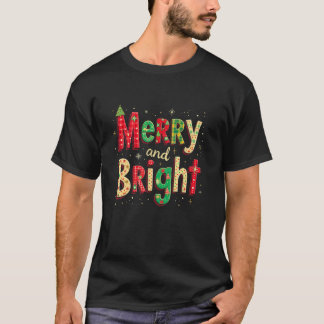 T-shirt Joyeux et lumineux sapin de Noël Joyeux Jeu de Noë