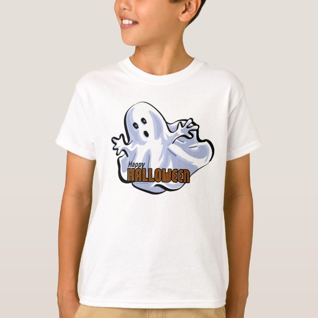 T-shirt Joyeux fantôme d'Halloween (Devant)