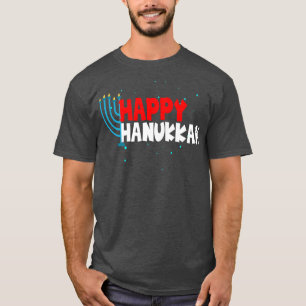 T-shirt Joyeux Festival Chanukah Festive Juif Fête Lumière