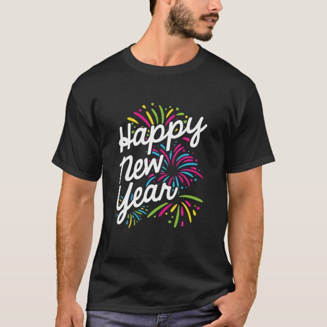 T-shirt Joyeux feu d'artifice du Nouvel An 2021 Fête du No (Devant)