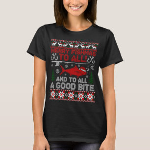 T-shirt Joyeux Fishmas à tous, et à tous une bonne bouchée