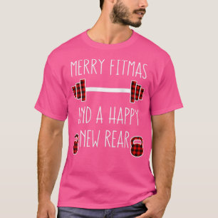 T-shirt Joyeux Fitmas Buffalo Plaid Funny Noël