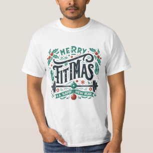 T-shirt Joyeux Fitmas et un joyeux nouveau Noël arrière dr