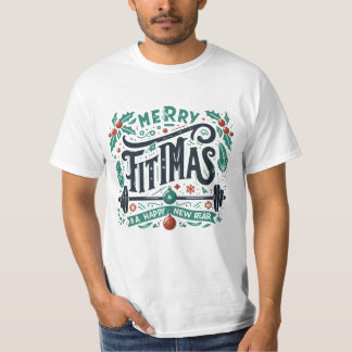T-shirt Joyeux Fitmas et un joyeux nouveau Noël arrière dr