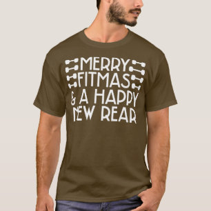 T-shirt Joyeux Fitmas et une bonne nouvelle arrière 1