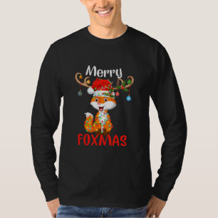 T-shirt Joyeux Foxmas Funny Fox lumières ornement de Noë