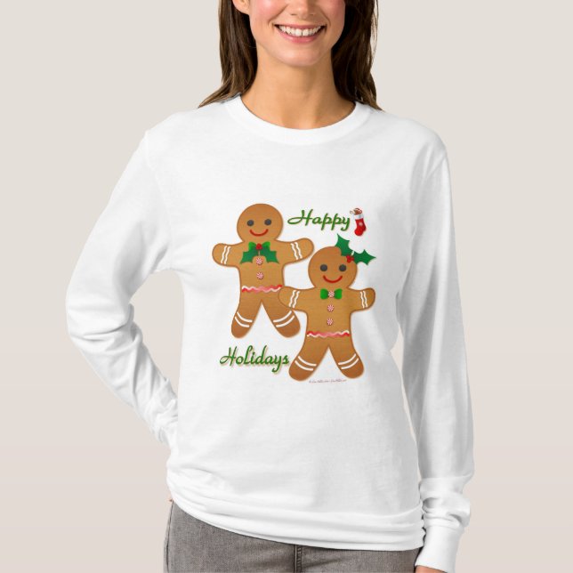 T-shirt Joyeux Gingerbread Homme Garçon Girl (Devant)