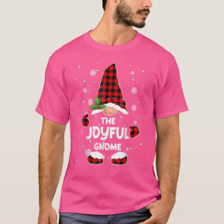 T-shirt Joyeux Gnome Buffalo Plaid Matching Family Christa