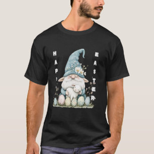 T-shirt Joyeux Gnome de Pâques avec Agneau et Œufs