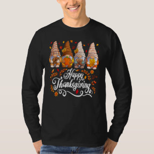T-shirt Joyeux Gnomes de Thanksgiving Saison Automne Fal