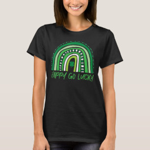 T-shirt Joyeux Go Lucky Bohemian Rainbow St Patrick's Day