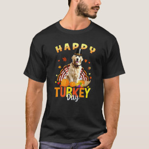 T-shirt Joyeux Golden Retriever Jour de la dinde d'Action