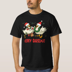 T-shirt Joyeux Goosemas Drôle canard de Noël Silly Goose M