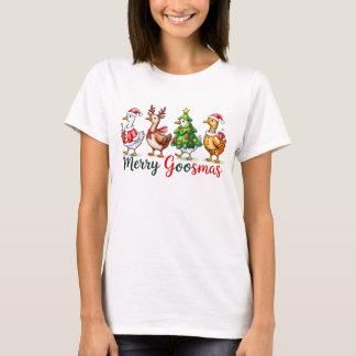 T-shirt Joyeux Goosmas Canards de Noël Mignons