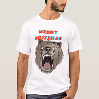 T-shirt Joyeux Grizzmas Je vous souhaite un très beau Noël