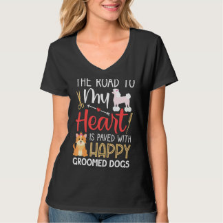 T-shirt Joyeux Groomed Dogs Chien Groomer & Grooming Salon
