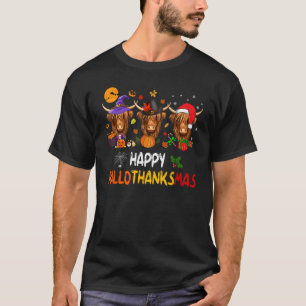 T-shirt Joyeux HalloMerciMas Drôle Vache de Noël Halloween