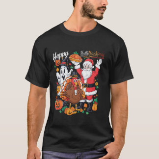 T-shirt Joyeux Hallothanksmas Ghost Turquie Citrouille Chr