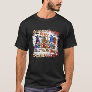 T-shirt Joyeux Hallothanksmas Gnomes Halloween Thanksgivin