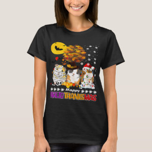 T-shirt Joyeux Hallothanksmas Guinée Cochon Halloween Than