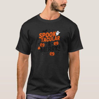 T-shirt Joyeux Hallothanksmas Halloween épouvantable joyeu