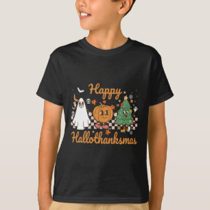 T-shirt Joyeux Hallothanksmas Halloween Thanksgiving Chris