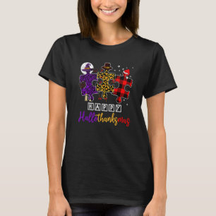 T-shirt Joyeux Hallothanksmas Puzzle pièce Christmas Hallo