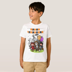 T-shirt Joyeux Halloween Black Orange