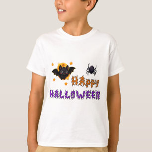 T-shirt Joyeux Halloween Chauve-Souris Pour Enfants Fête A