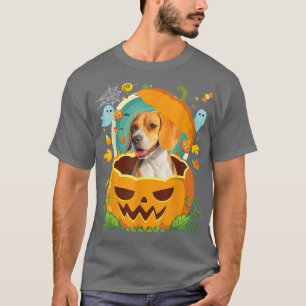 T-shirt Joyeux Halloween Citrouille Beagle chien sorcier m