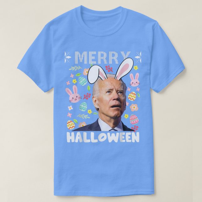 T-shirt Joyeux Halloween Confus Joe Biden Bunny Pâques Da (Design devant)