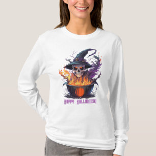 T-shirt Joyeux Halloween ! Crâne des sorcières