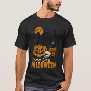 T-shirt Joyeux Halloween Drôle Citrouille Chat Noir Hommes