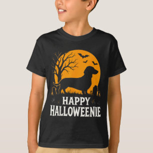 T-shirt Joyeux Halloween Drôle de chien dachshund Hallowee
