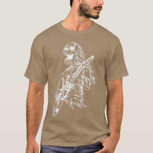 T-shirt Joyeux Halloween Drôle Squelette Jouer Pompe de Gu