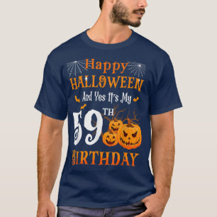 T-shirt Joyeux Halloween et son 59e anniversaire 59 Année