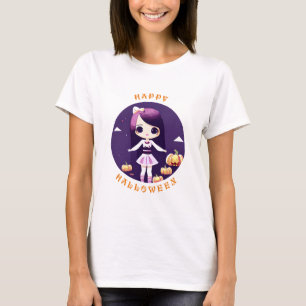 T-shirt Joyeux Halloween Fille Kawaii
