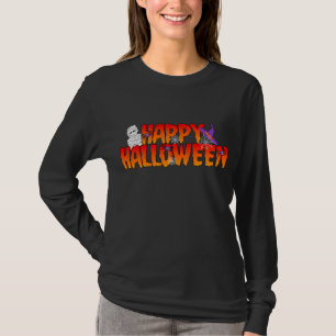 T-shirt Joyeux Halloween Graphic femme's long sleeve