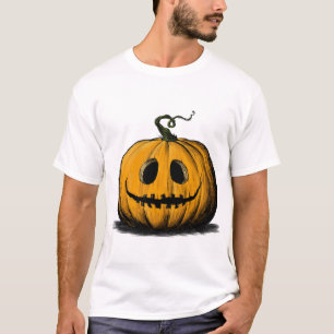 T-shirt Joyeux Halloween Jack O'Lantern Adulte Naturel