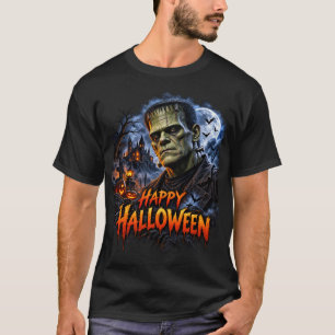 T-shirt Joyeux Halloween Monstre de Frankenstein