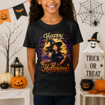 Joyeux Halloween Sorcière Mignonne Volant sur Bala