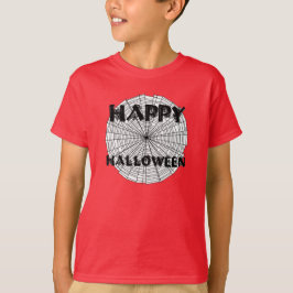 T-shirt Joyeux Halloween sur Spider Web Kids Tee