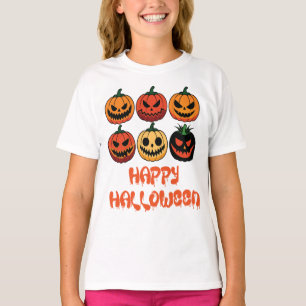 T-shirt Joyeux Halloween, visage de Citrouille Jack-o'-lan